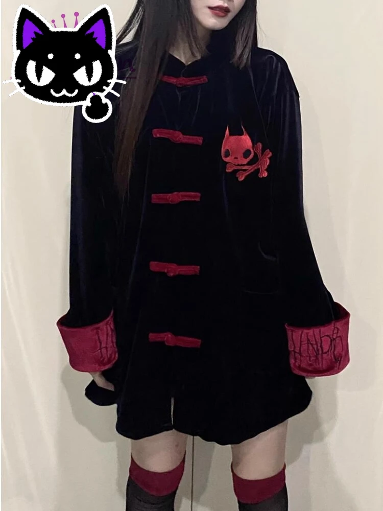 2025 misa hot sale Y2k Japanese Harajuku Punk Women Dress Gothic Lolita Kawaii Embroidered Chinese Stand Collar Vintage Velvet D
2025 misa hot sale Y2k Japanese Harajuku Punk Women Dress Gothic Lolita Kawaii Embroidered Chinese Stand Collar Vintage Velvet D