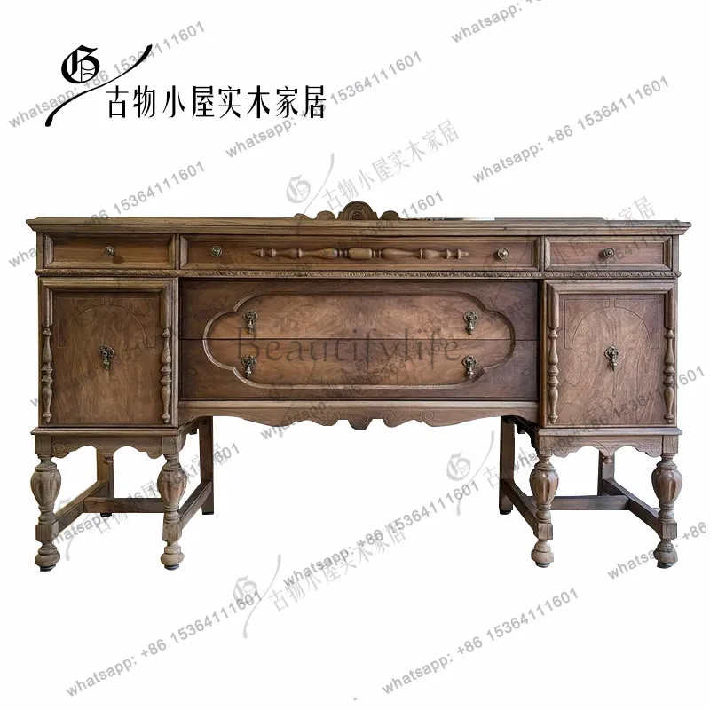 French log distressed storage cabinet American country living room TV cabinet size color can be customized
French log distressed storage cabinet American country living room TV cabinet size color can be customized