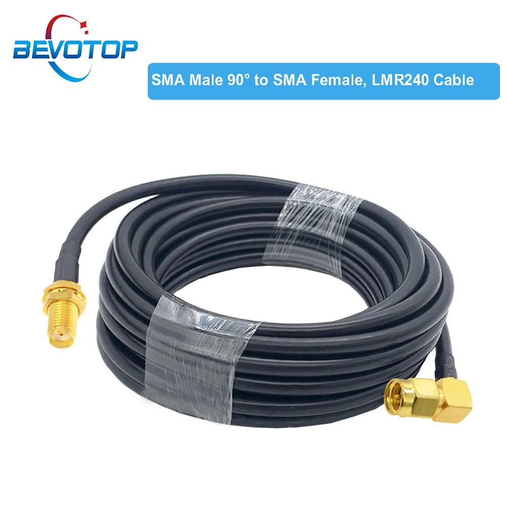 LMR240 Cable SMA Male 90° to SMA Female Jack RF Coaxial Cable 50-4 50ohm Pigtail WiFi Antenna Extension Cord Jumper Adapter
LMR240 Cable SMA Male 90° to SMA Female Jack RF Coaxial Cable 50-4 50ohm Pigtail WiFi Antenna Extension Cord Jumper Adapter