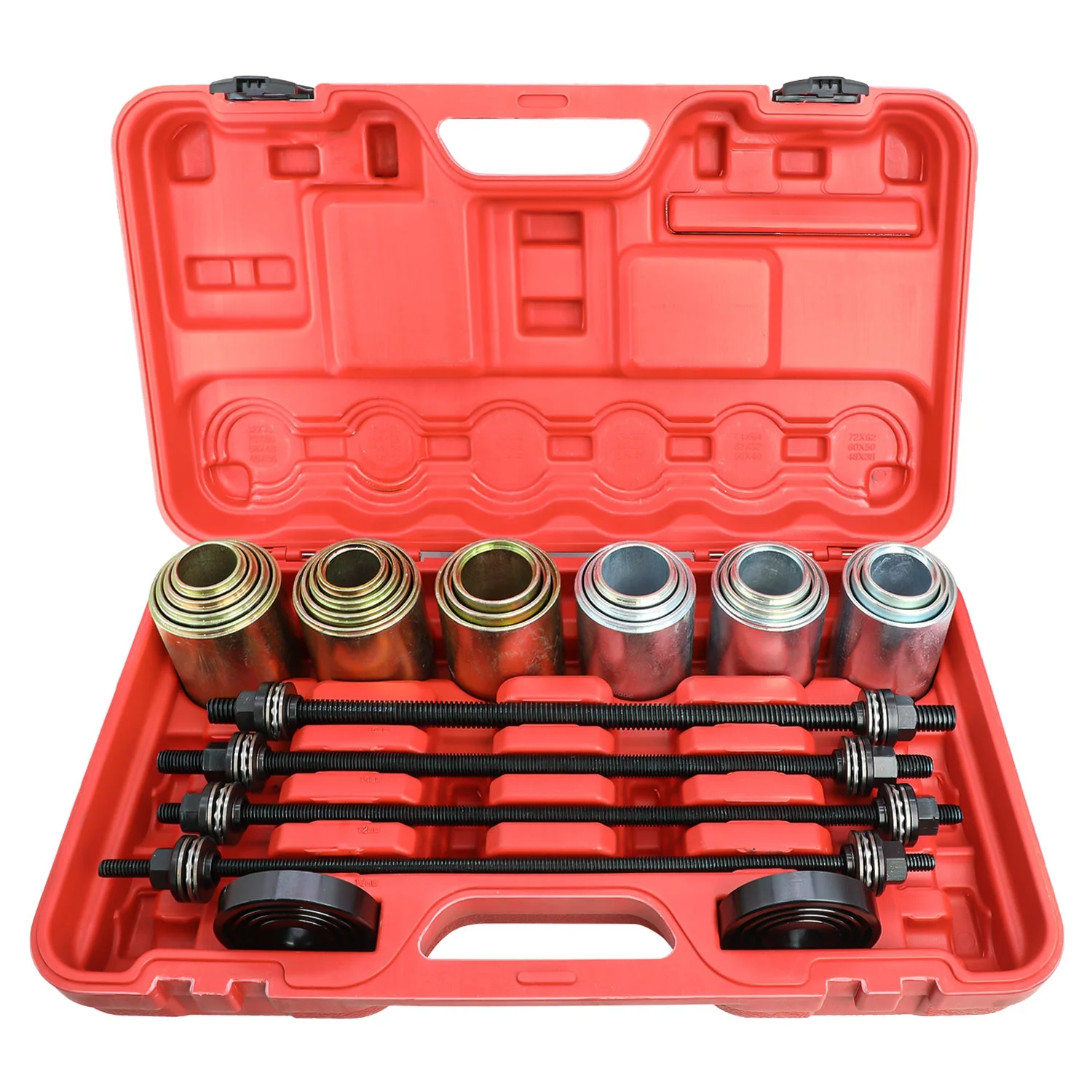 26 PCS Universal Press and Pull Sleeve Kit Bearing Bush Removal Installation Tool Kit Professional Bushing Tool
26 PCS Universal Press and Pull Sleeve Kit Bearing Bush Removal Installation Tool Kit Professional Bushing Tool