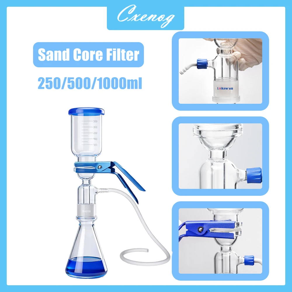 250/500/1000ML Vacuum Filter Apparatus Laboratory Equipment Glass Filter Sand Core Liquid Solvent Membrane Filter
250/500/1000ML Vacuum Filter Apparatus Laboratory Equipment Glass Filter Sand Core Liquid Solvent Membrane Filter