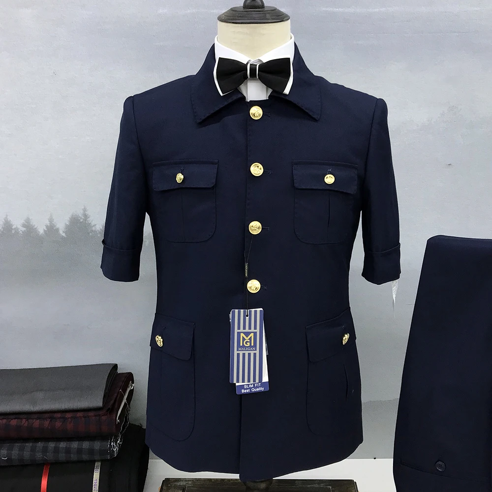 2023 Summer New Men's Suit Fashion Retro Leisure Chinese Style Stand-up Collar Single-breasted 2 Piece Business Wedding Travel
2023 Summer New Men's Suit Fashion Retro Leisure Chinese Style Stand-up Collar Single-breasted 2 Piece Business Wedding Travel