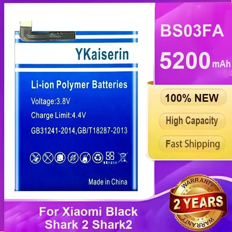 Reliable Power BS03FA Mobile Phone Battery 5200mAh For Xiaomi Black Shark 2
Reliable Power BS03FA Mobile Phone Battery 5200mAh For Xiaomi Black Shark 2