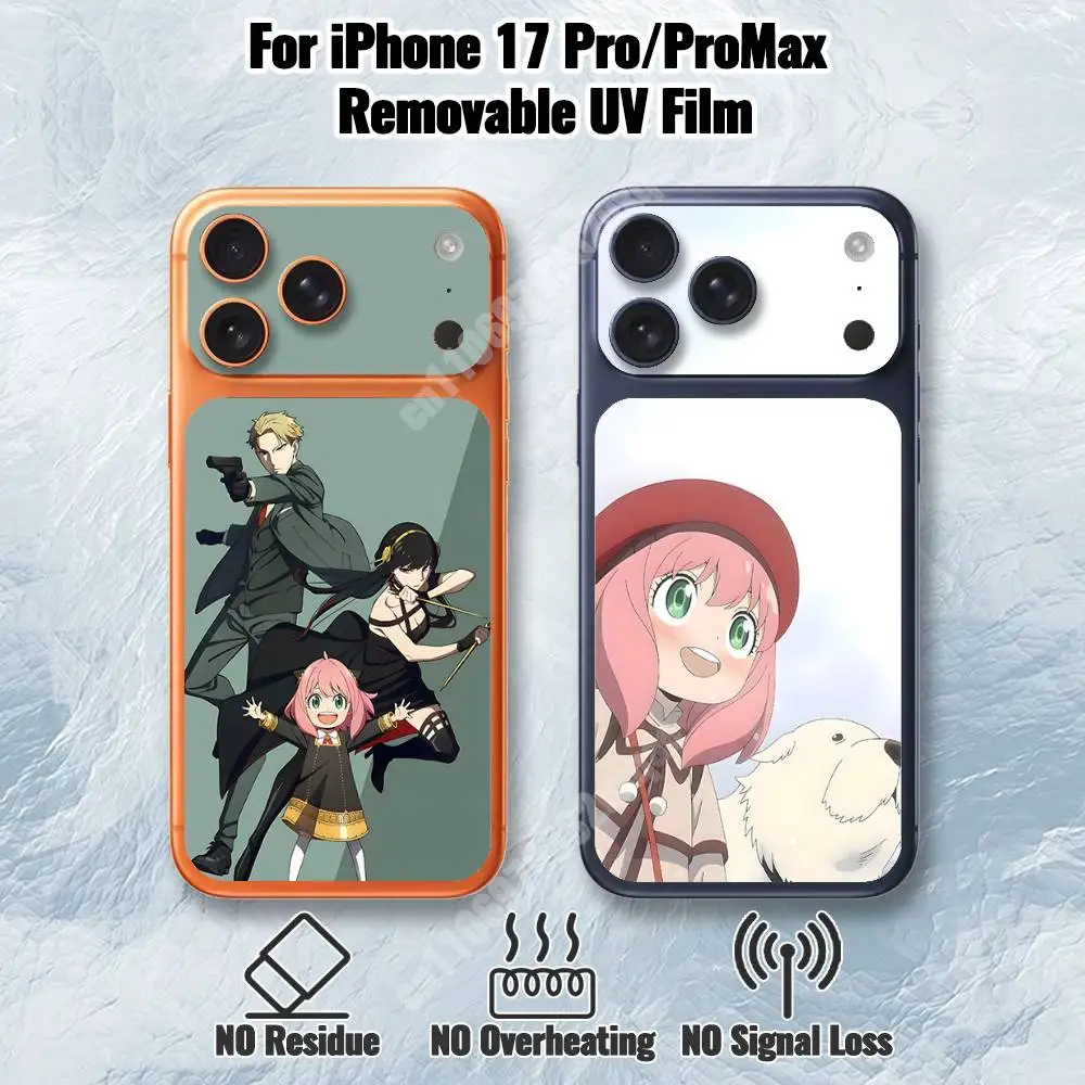 Spy Anya Yor Loid Family Removable UV Film for iPhone 17 Pro 17 ProMax HD Back Sticker
Spy Anya Yor Loid Family Removable UV Film for iPhone 17 Pro 17 ProMax HD Back Sticker