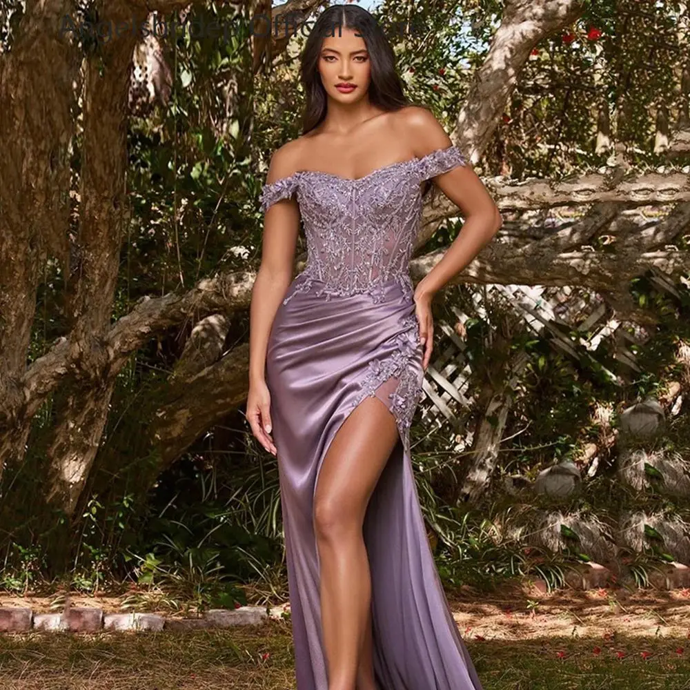 Angelsbridep Saudi Arabia Sexy Prom Evening Dresses Pleats Off the Shoulder Long Party Dress Appliques High Split Cocktail Dress
Angelsbridep Saudi Arabia Sexy Prom Evening Dresses Pleats Off the Shoulder Long Party Dress Appliques High Split Cocktail Dress