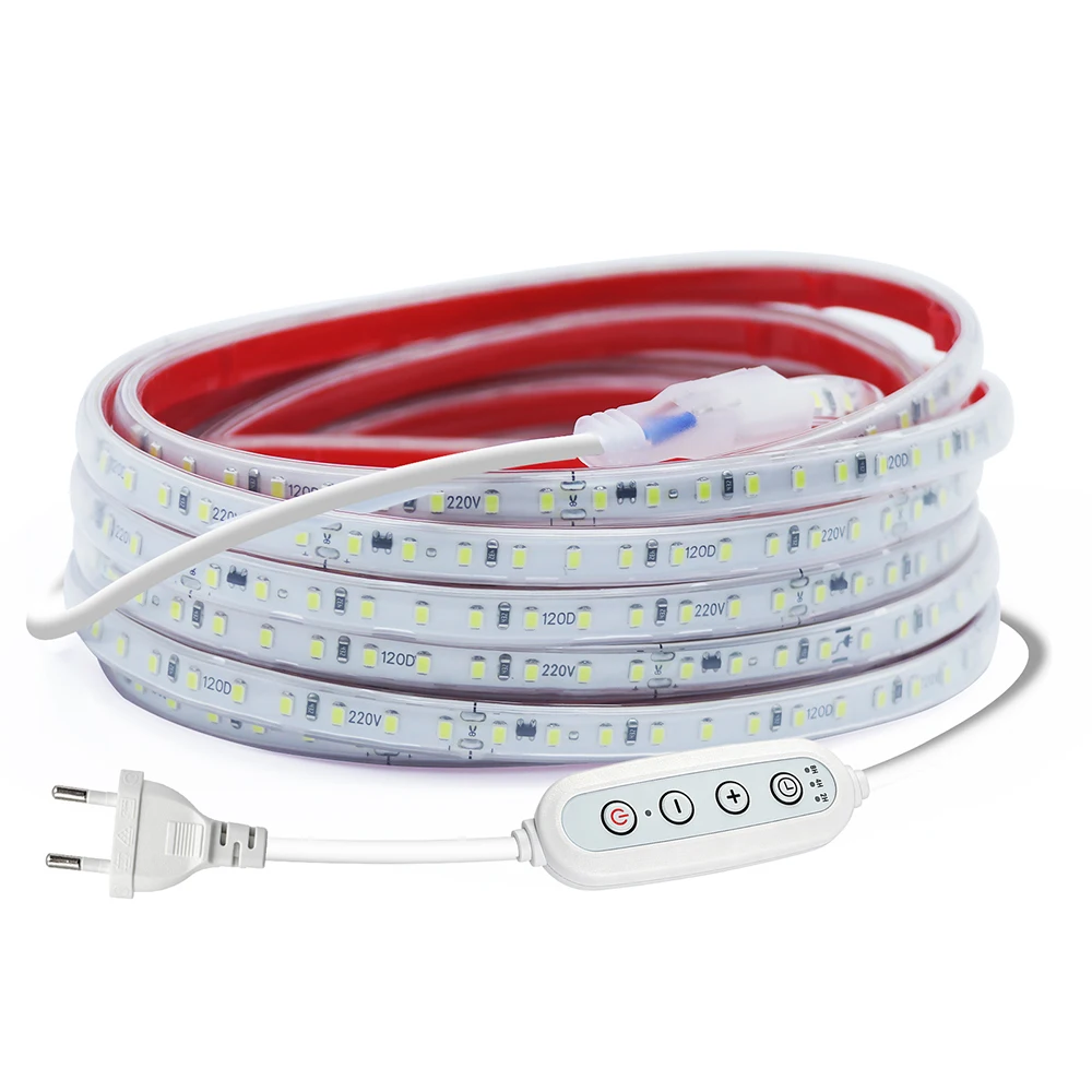 220V 9 Colors LED Strip Silicone Tube Lamp SMD 2835 120LEDs/m IP65 Waterproof Flexible Tape Light EU Power Plug 4key Dimmer Kit
220V 9 Colors LED Strip Silicone Tube Lamp SMD 2835 120LEDs/m IP65 Waterproof Flexible Tape Light EU Power Plug 4key Dimmer Kit