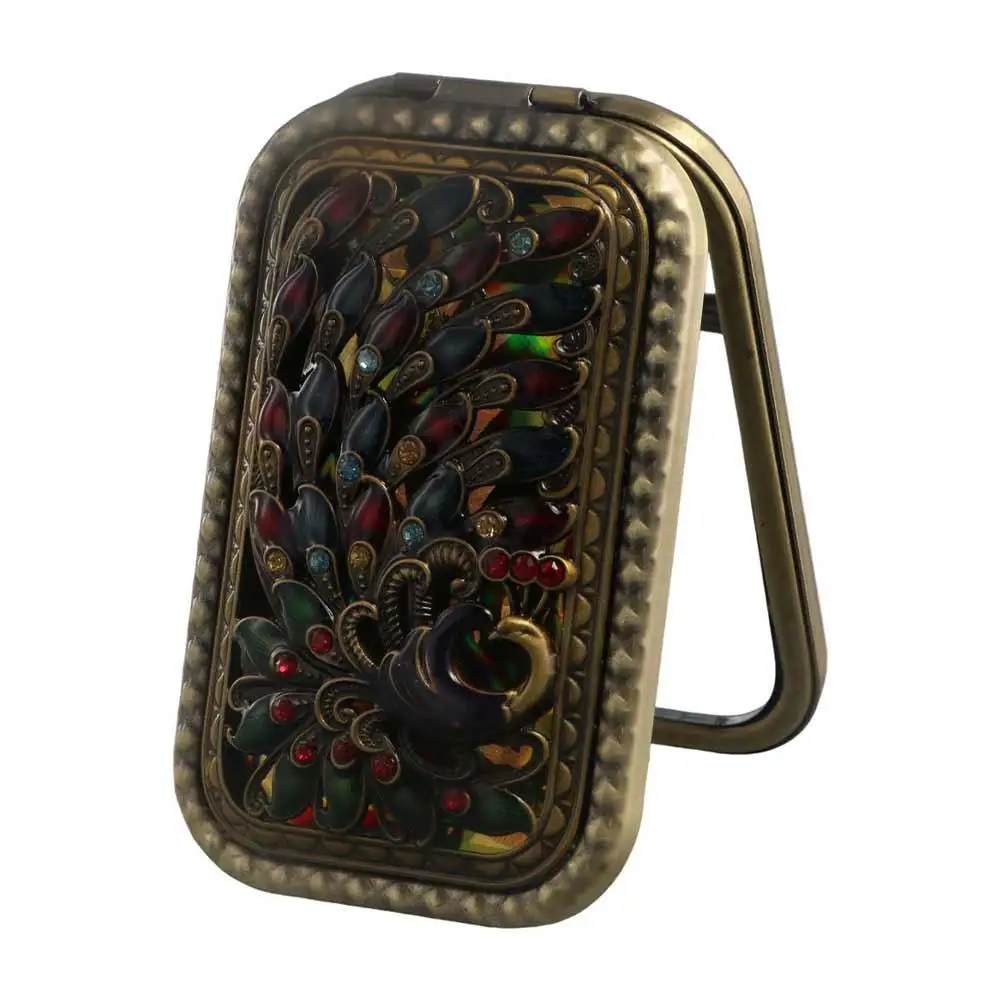 Portable Vintage Makeup Mirror Retro Peacock Compact Pocket Mirror 2X Magnification Butterflies Cosmetic Folding Mirror Travel
Portable Vintage Makeup Mirror Retro Peacock Compact Pocket Mirror 2X Magnification Butterflies Cosmetic Folding Mirror Travel