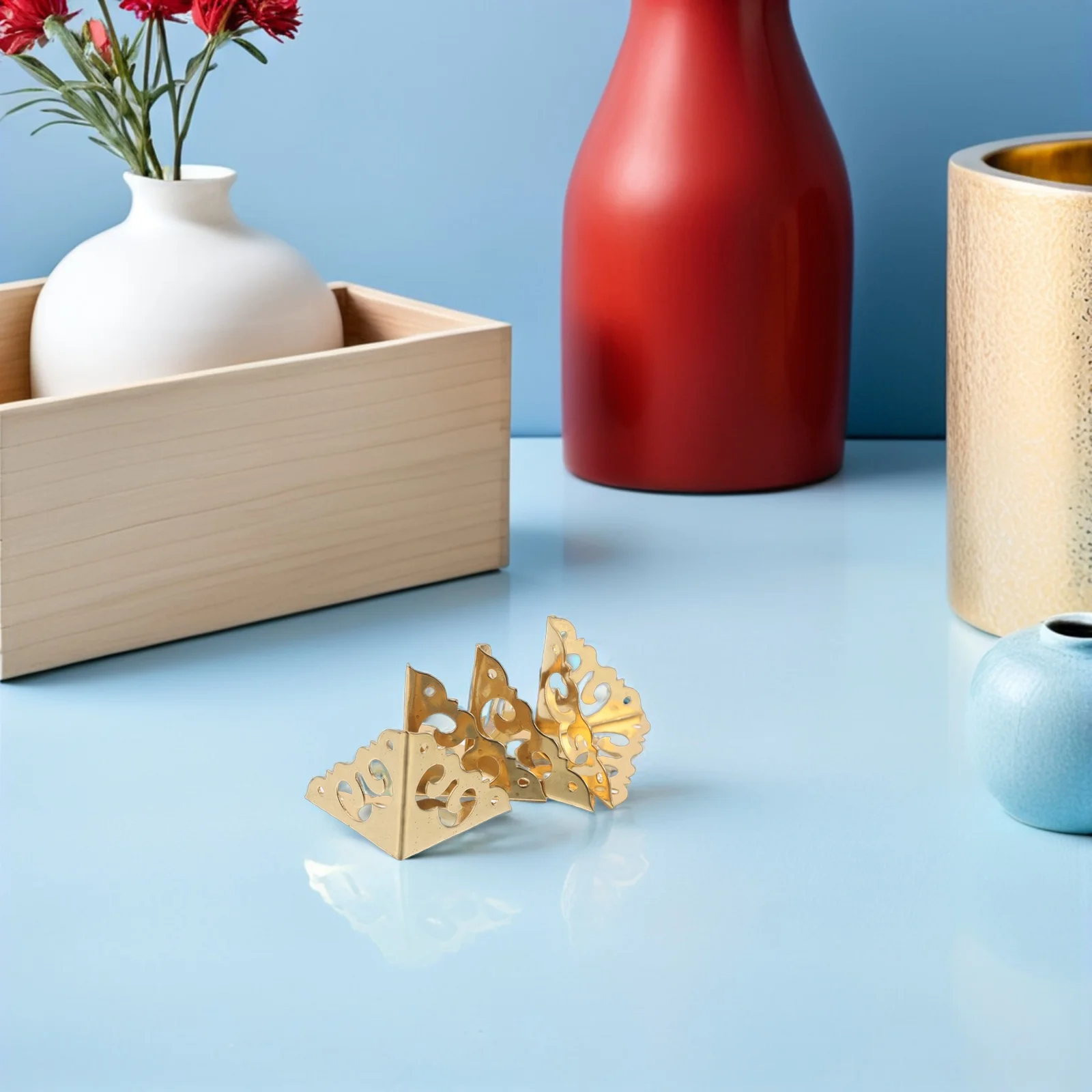 6Pcs Brass Corner Guards for Wood Box - Vintage Metal Corner Protector - Protection for Furniture Cabinet Table
6Pcs Brass Corner Guards for Wood Box - Vintage Metal Corner Protector - Protection for Furniture Cabinet Table