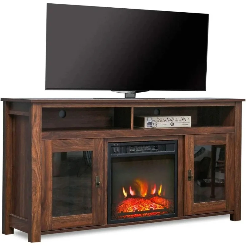 Rustic Wooden Electric Fireplace Console for 60 TVs with Entertainment Center
Rustic Wooden Electric Fireplace Console for 60 TVs with Entertainment Center