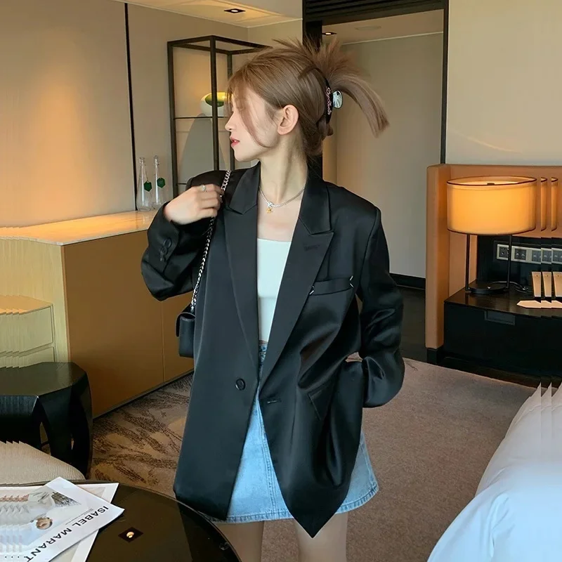 Spring Autumn Women High Quality Thin Suit Jacket White Black Casual Notched Collar Long Sleeve Female Blazers Chaqueta Mujer
Spring Autumn Women High Quality Thin Suit Jacket White Black Casual Notched Collar Long Sleeve Female Blazers Chaqueta Mujer
