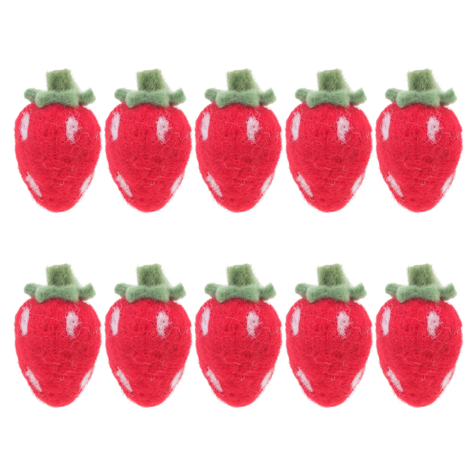 10Pcs Adorable Strawberry Wool Felt Decorations Fine Workmanship DIY Crafts Making for Room Party Festival Home Ornament
10Pcs Adorable Strawberry Wool Felt Decorations Fine Workmanship DIY Crafts Making for Room Party Festival Home Ornament