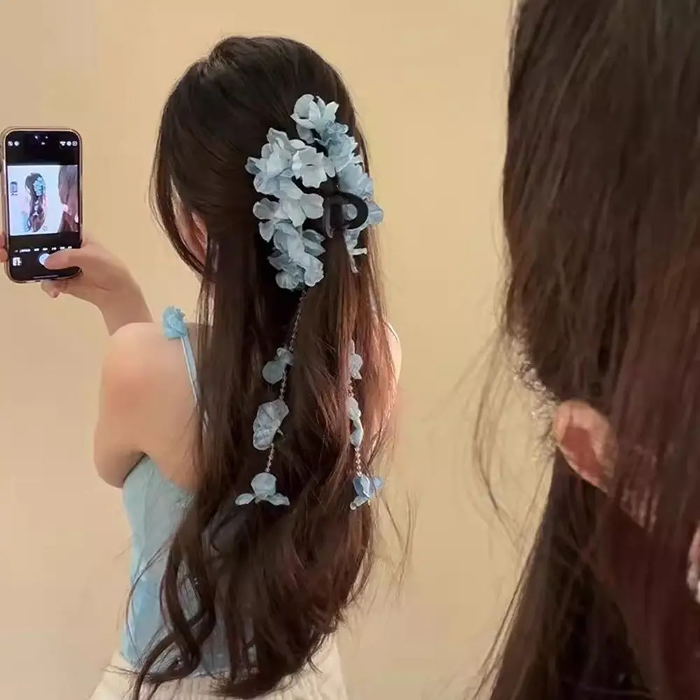 Bohemia Barrettes Hydrangea Flower Hair Claw Ponytail Clip New Chinese Style Flower Tassel Hair Clip Cute Hairpin
Bohemia Barrettes Hydrangea Flower Hair Claw Ponytail Clip New Chinese Style Flower Tassel Hair Clip Cute Hairpin