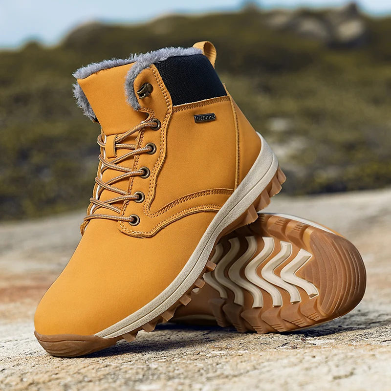 Men's Winter Outdoor Lace-Up High-Top Fleece Lined Warm Leather Patchwork Comfortable High Boots
Men's Winter Outdoor Lace-Up High-Top Fleece Lined Warm Leather Patchwork Comfortable High Boots