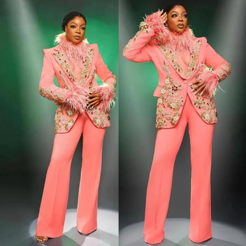 Luxury Pants Suits Women Crystals Beaded Blazer Pants 2 Pieces Mother Of Bride Dress Customized Laides Banquet Party Gowns 2025
Luxury Pants Suits Women Crystals Beaded Blazer Pants 2 Pieces Mother Of Bride Dress Customized Laides Banquet Party Gowns 2025