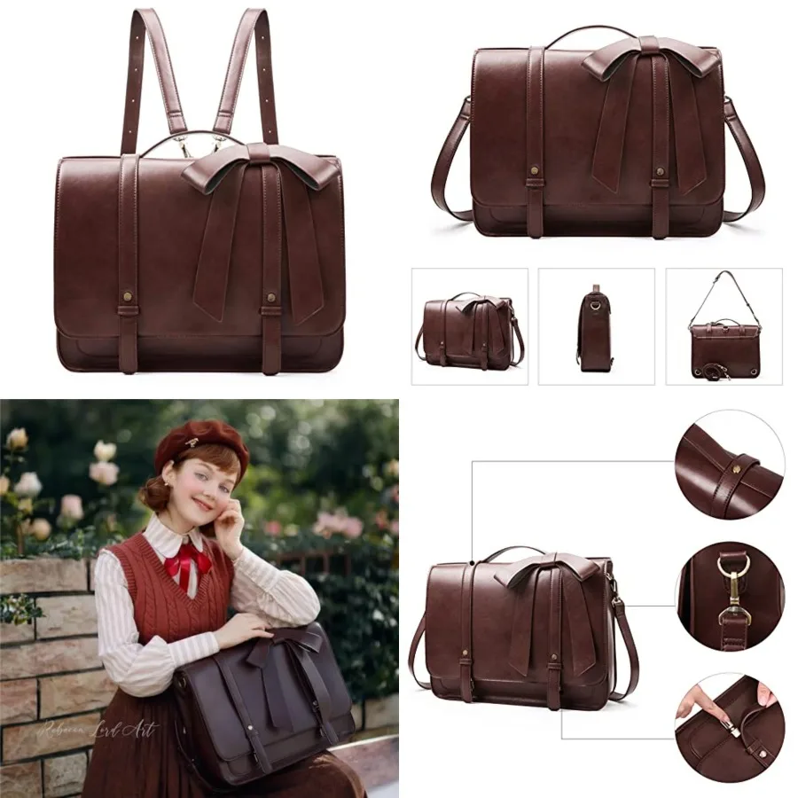 ECOSUSI Briefcase for Women Messenger Backpack PU Leather Laptop Bag Satchel Computer Bag for College Business Travel PU Leathe
ECOSUSI Briefcase for Women Messenger Backpack PU Leather Laptop Bag Satchel Computer Bag for College Business Travel PU Leathe