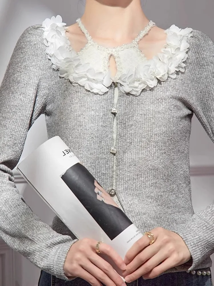 Comfortable Woolen Knitted Long Sve Base irt Sli Slimming Casual Top for Women in Autumn Faionable Korean Sle
Comfortable Woolen Knitted Long Sve Base irt Sli Slimming Casual Top for Women in Autumn Faionable Korean Sle