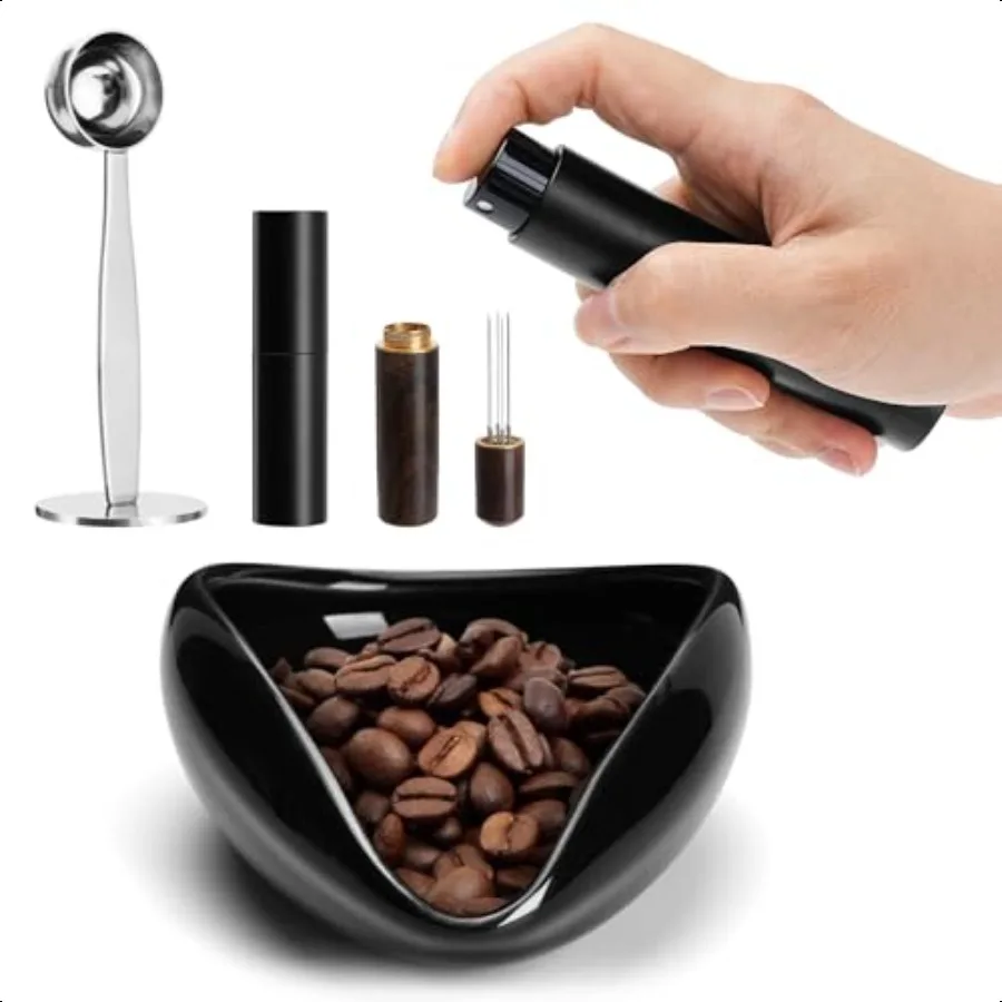 Coffee Bean Dosing Cup and Spray Bottle Kit Laelr Ceramic Weigh Coffee Bean Container Bottle Espro Stirrer Tool Espro Spoon wit
Coffee Bean Dosing Cup and Spray Bottle Kit Laelr Ceramic Weigh Coffee Bean Container Bottle Espro Stirrer Tool Espro Spoon wit
