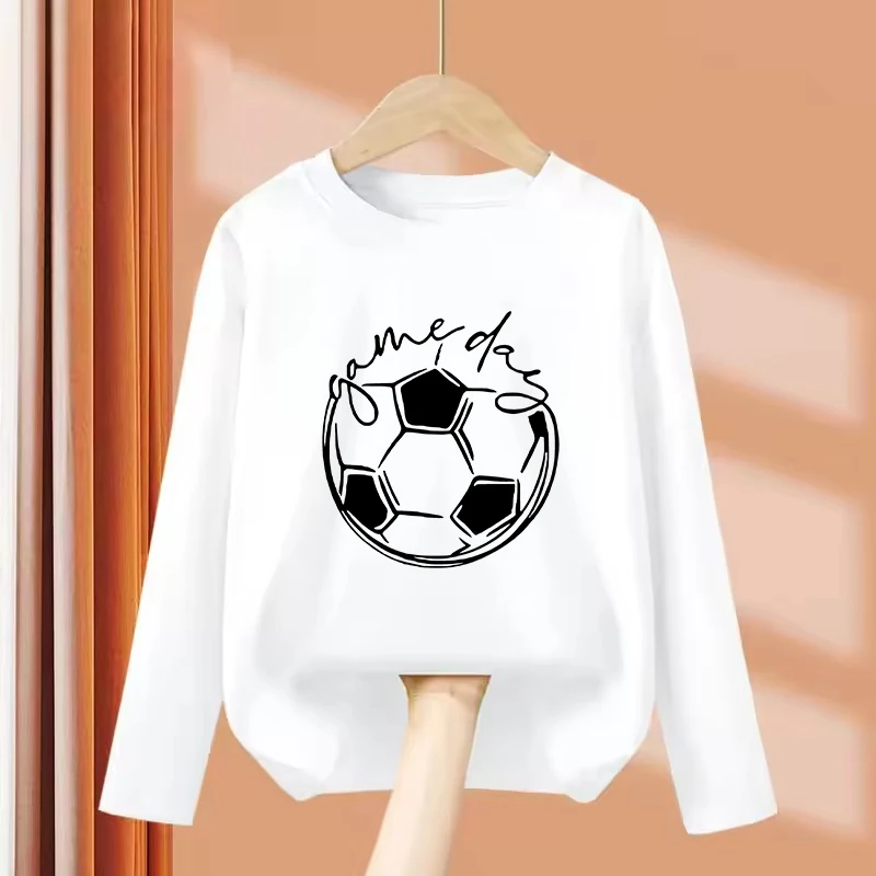 Long Sleeve Funny Game Day Football T Shirts Kids Children's T-shirt Boys Girls Summer Spring Casual Top Tee
Long Sleeve Funny Game Day Football T Shirts Kids Children's T-shirt Boys Girls Summer Spring Casual Top Tee