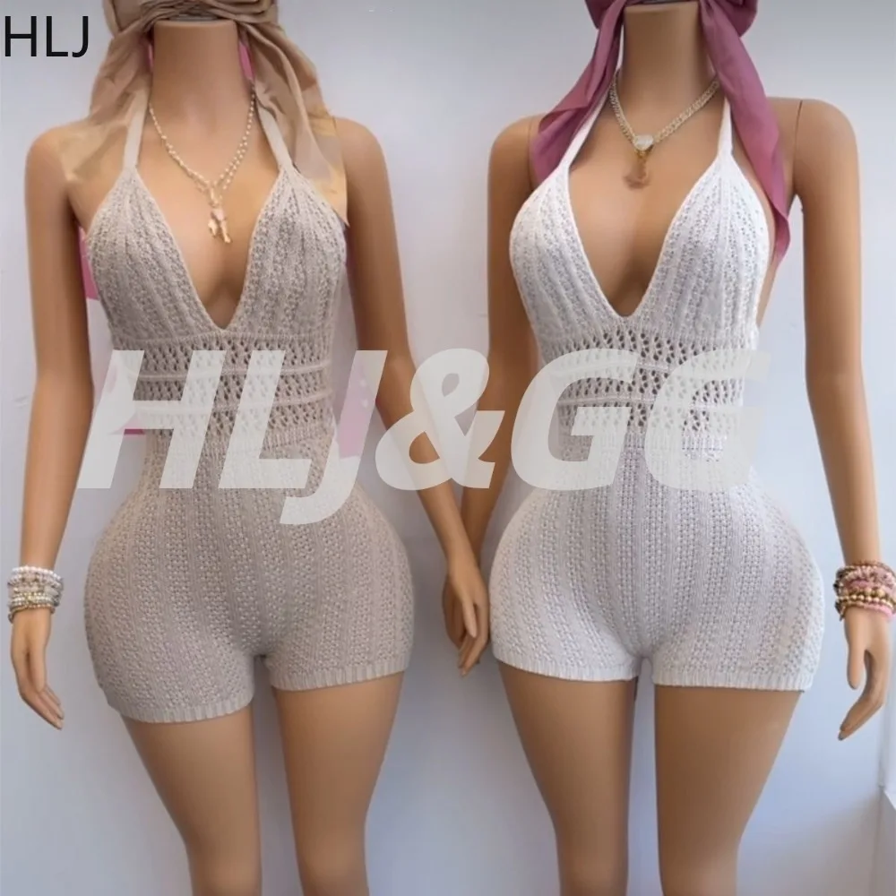 HLJ Trendy Womens Jumpsuits Backless Knit Slim Bandage Playsuits Sexy Bodycon One Piece Knit Bodycon Jumpsuits Rompers for Women
HLJ Trendy Womens Jumpsuits Backless Knit Slim Bandage Playsuits Sexy Bodycon One Piece Knit Bodycon Jumpsuits Rompers for Women