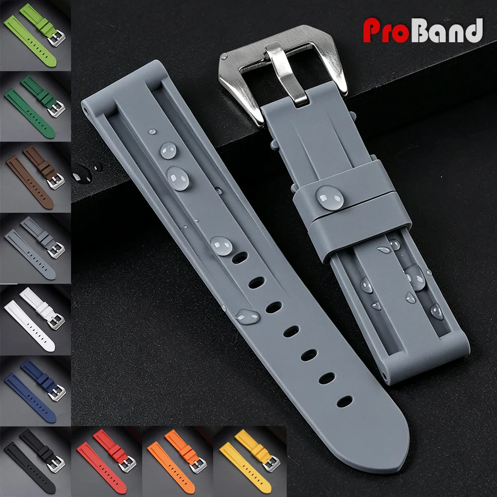 20 22 24 26mm Silicone Rubber Watch Straps for Panerai for Omega for Casio Sport Watch Band Replacement Waterproof Men Bracelets
20 22 24 26mm Silicone Rubber Watch Straps for Panerai for Omega for Casio Sport Watch Band Replacement Waterproof Men Bracelets