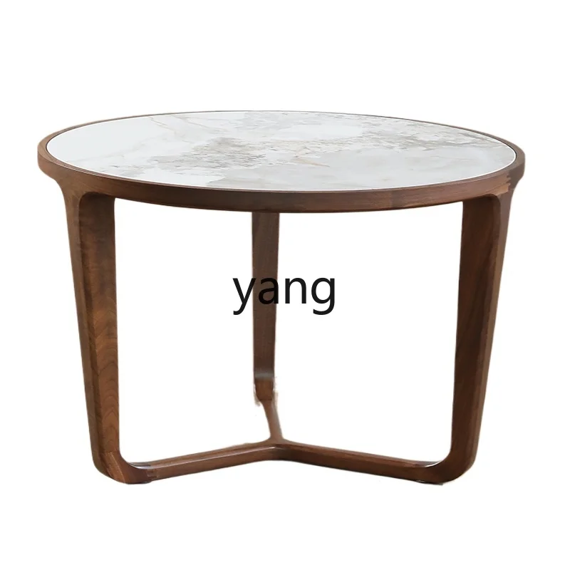LTT black walnut solid wood rock slab coffee table round tea table living room light luxury household small round table
LTT black walnut solid wood rock slab coffee table round tea table living room light luxury household small round table