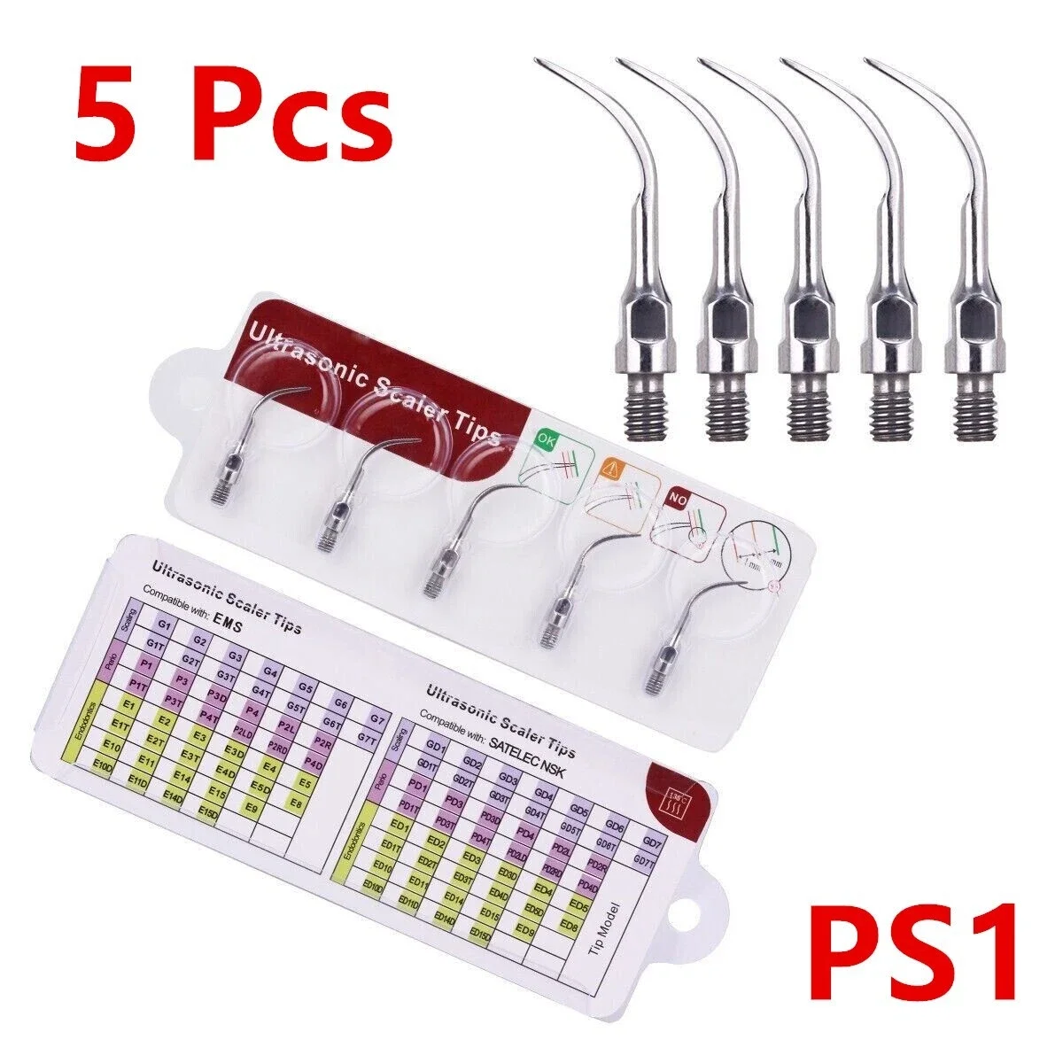 5pcs Dent Ultrasonic Scaler Scaling Perio Tips Fit SIRONA PS1 PS3 PS4
5pcs Dent Ultrasonic Scaler Scaling Perio Tips Fit SIRONA PS1 PS3 PS4