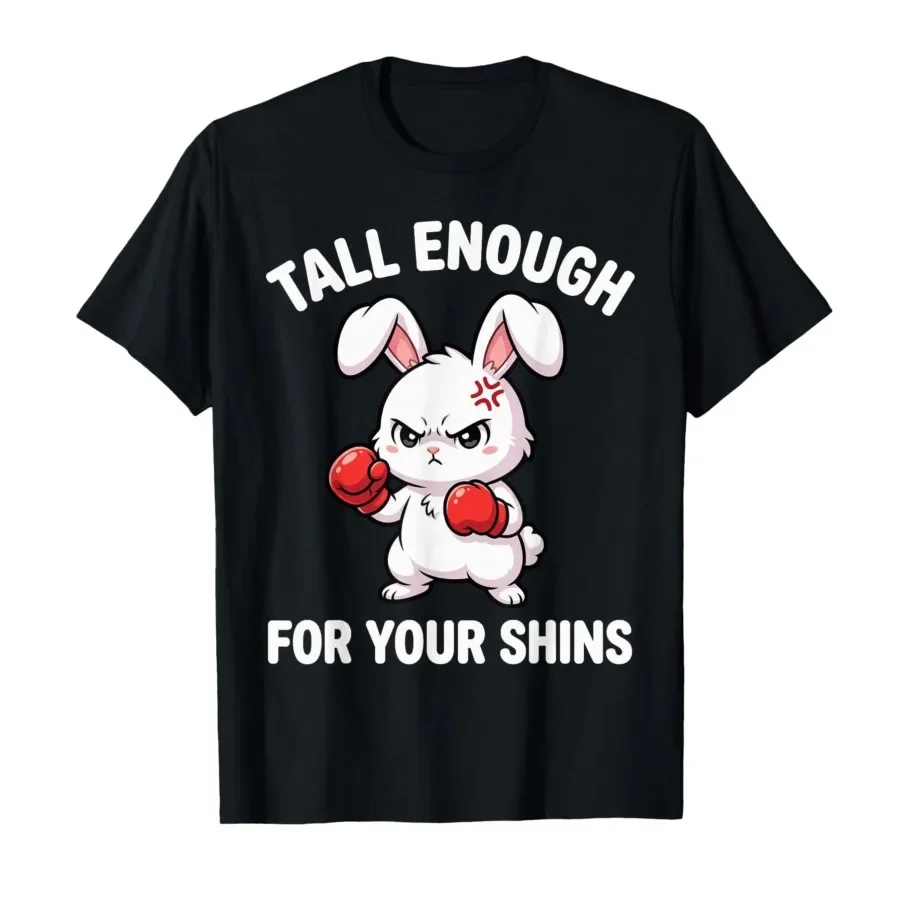 Rabbit Boxing Tall Enough for Your Shins Funny Bunny T-shirt For Men Women 100% Cotton T Shirts Short Sleeve Tops 0410-3
Rabbit Boxing Tall Enough for Your Shins Funny Bunny T-shirt For Men Women 100% Cotton T Shirts Short Sleeve Tops 0410-3