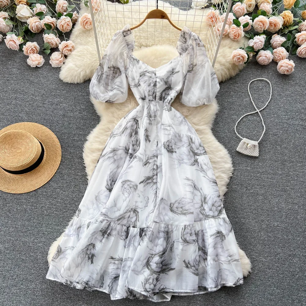Summer Floral Print Dress Women Sexy French Style Vintage Party Midi Dresses Casual Korean Fashion Elegant Retro Dress 2024 New
Summer Floral Print Dress Women Sexy French Style Vintage Party Midi Dresses Casual Korean Fashion Elegant Retro Dress 2024 New