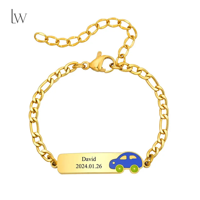 Custom-Name Stainless Steel car Printing Kids Bracelet Personalized Adjustable Hypoallergenic Jewelry for Boy Birthday Gifts
Custom-Name Stainless Steel car Printing Kids Bracelet Personalized Adjustable Hypoallergenic Jewelry for Boy Birthday Gifts
