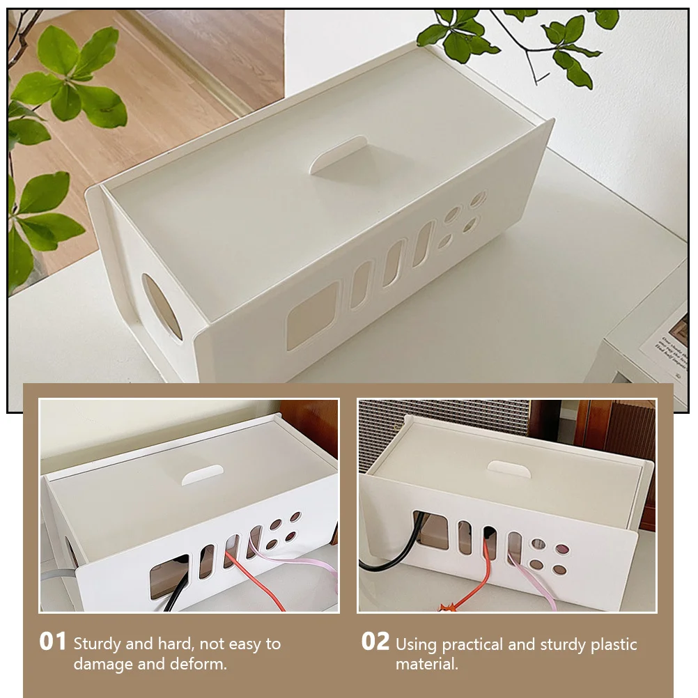 Cable Organizer Container Sturdy Hard Plastic Material Bathroom Kitchen Living Room Use Protect Wiring Board Practical
Cable Organizer Container Sturdy Hard Plastic Material Bathroom Kitchen Living Room Use Protect Wiring Board Practical