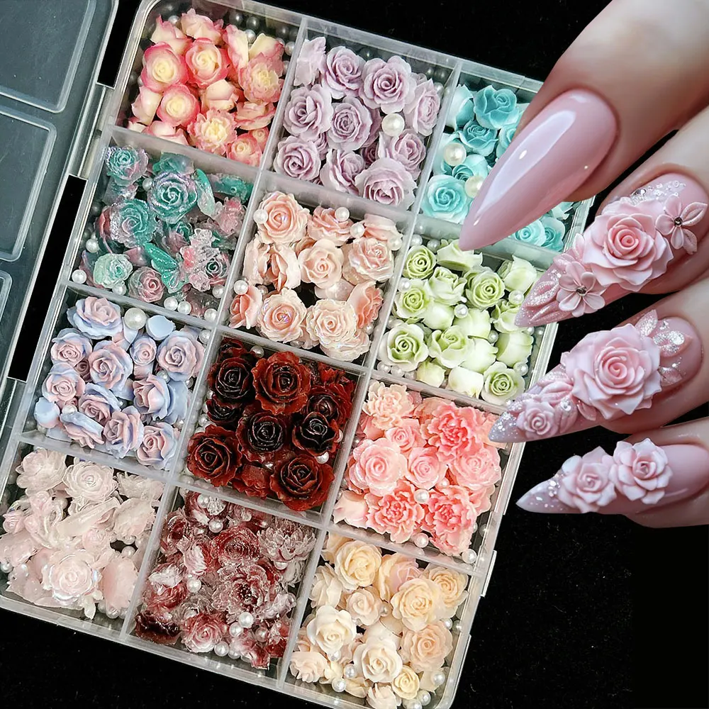 1box 3D Colorful Resin Rose Nail Charms Sweet Pink/Red/Green Flower Pearl Nail Art Decoration Lovely Handmade Rose Nail DI8 Craf
1box 3D Colorful Resin Rose Nail Charms Sweet Pink/Red/Green Flower Pearl Nail Art Decoration Lovely Handmade Rose Nail DI8 Craf