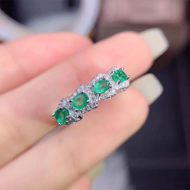 Genuine Colombian Emerald Ring with Jewelry Certificate 3x4mm Natural Emerald 925 Silver Ring Birthday Gift for Women
Genuine Colombian Emerald Ring with Jewelry Certificate 3x4mm Natural Emerald 925 Silver Ring Birthday Gift for Women