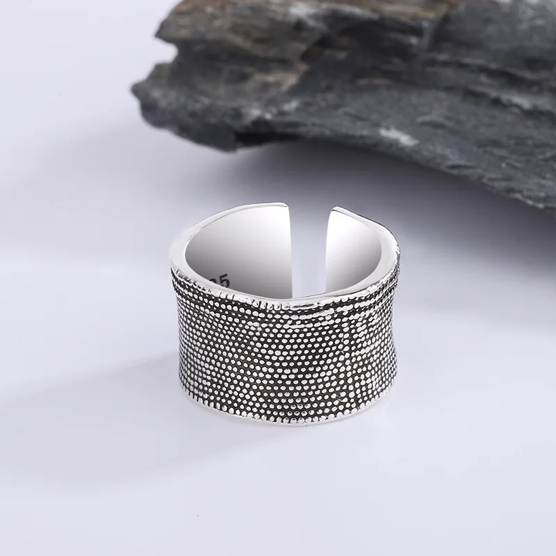 925 Sterling Silver Bark Irregular Wide Adjustable Rings For Women Wedding Luxury Jewelry Accessories Jewellery Moneys 925
925 Sterling Silver Bark Irregular Wide Adjustable Rings For Women Wedding Luxury Jewelry Accessories Jewellery Moneys 925