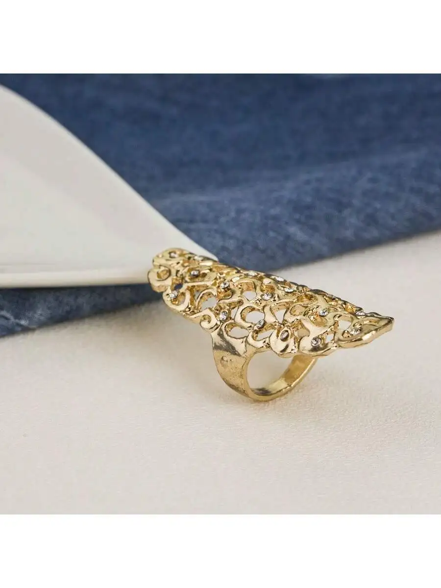 Elegant Hollow Flower Long Ring With Rhinestones For Women Wedding Party Accessories
Elegant Hollow Flower Long Ring With Rhinestones For Women Wedding Party Accessories