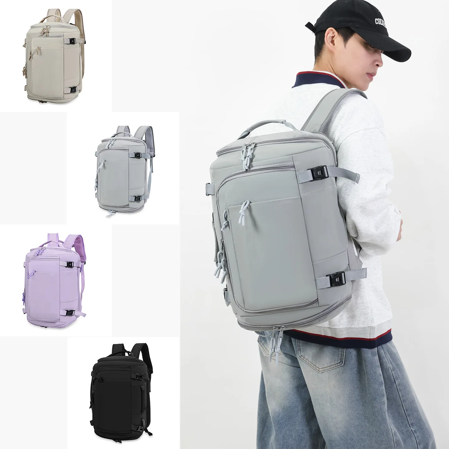 Expansion outdoor fitness bag, sports lightweight backpack, high value belt shoe compartment, business trip travel bag can be
Expansion outdoor fitness bag, sports lightweight backpack, high value belt shoe compartment, business trip travel bag can be