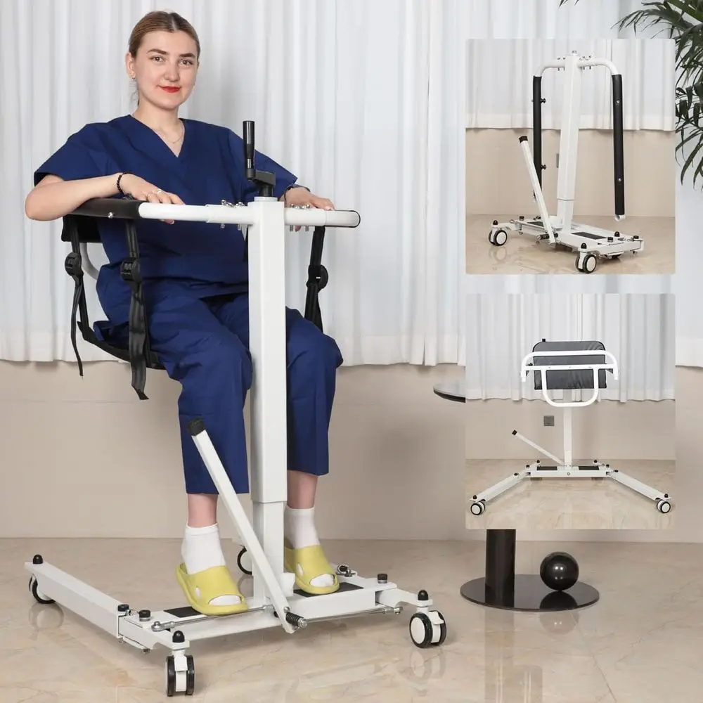 Manual Transfer Chair for Elderly, Bed to Wheelchair Mobility Aid
Manual Transfer Chair for Elderly, Bed to Wheelchair Mobility Aid