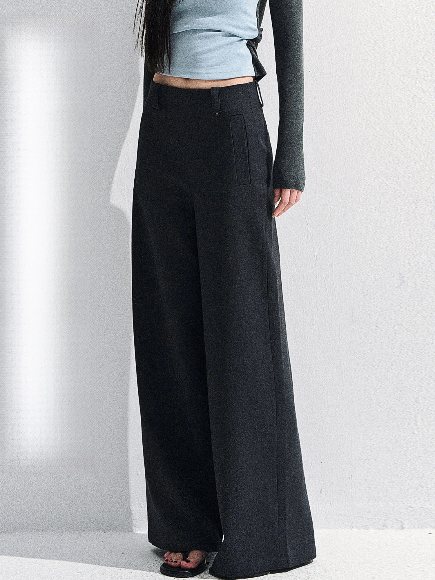 Loose High Waist Straight Leg Pants Deep ey Casual Trousers 0PASSION Spring 2026 New Sle Women's Faion Pants
Loose High Waist Straight Leg Pants Deep ey Casual Trousers 0PASSION Spring 2026 New Sle Women's Faion Pants