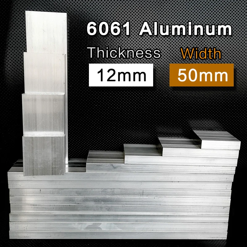 6061 Aluminum Alloy Flat Bar Thickness 12mm Width 50mm Length 50mm 100mm 150mm 200mm 300mm
6061 Aluminum Alloy Flat Bar Thickness 12mm Width 50mm Length 50mm 100mm 150mm 200mm 300mm