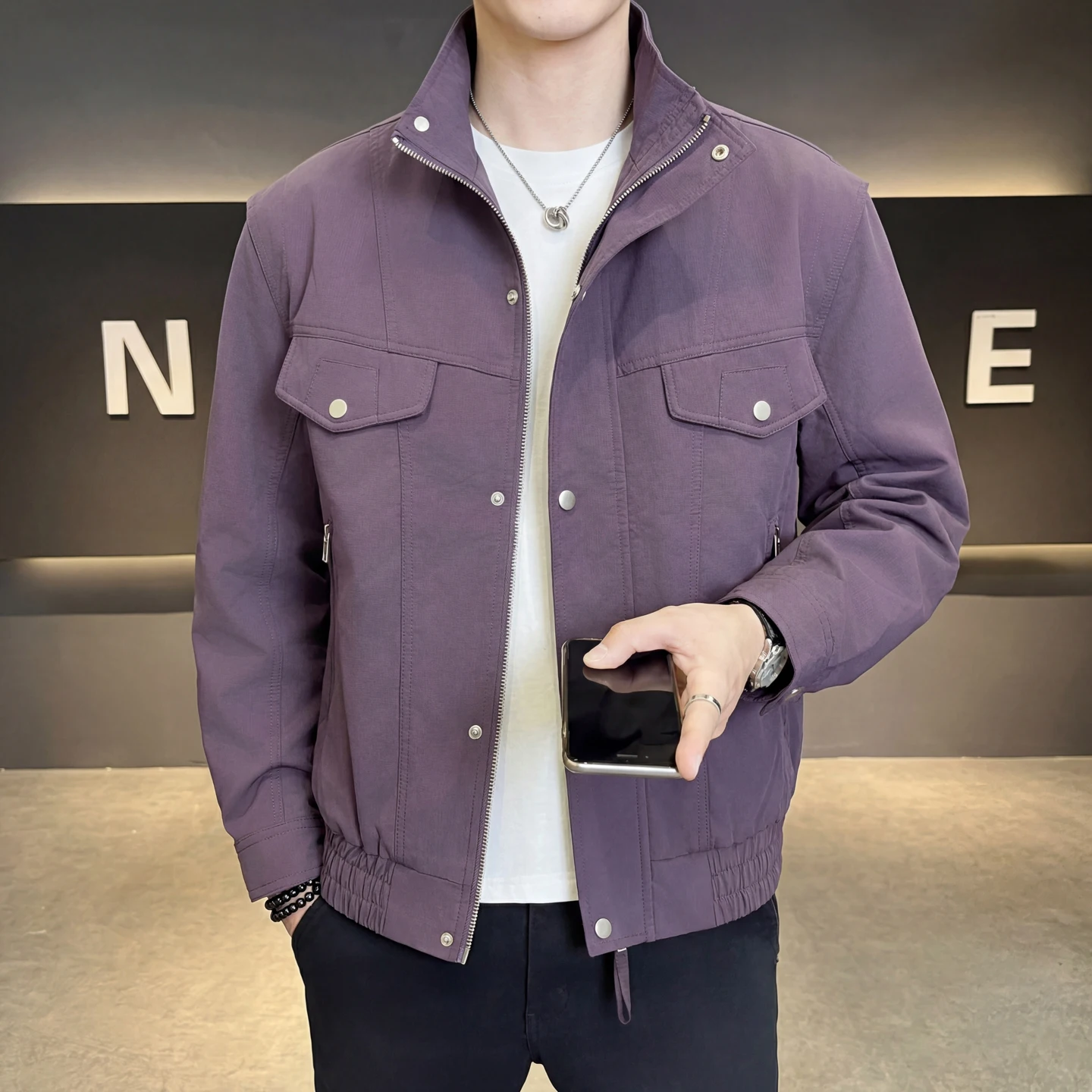 Jackets For Man Spring New Stand Collar Long Sleeve Men's Casual Jacket All Match Plain Color Simple Coats Men Clothing 2026 Hot
Jackets For Man Spring New Stand Collar Long Sleeve Men's Casual Jacket All Match Plain Color Simple Coats Men Clothing 2026 Hot