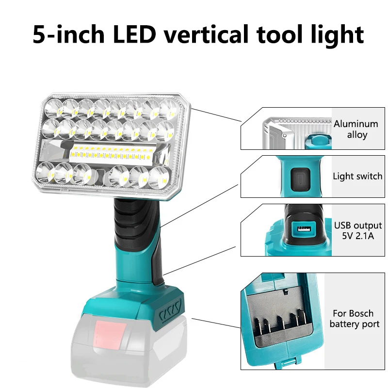 Newest For Bosch 18V lithium Li-Ion Battery BAT618 BAT609G Portable Indoor Outdoor Work Light LED Lamp With USB Outdoor Lighting
Newest For Bosch 18V lithium Li-Ion Battery BAT618 BAT609G Portable Indoor Outdoor Work Light LED Lamp With USB Outdoor Lighting