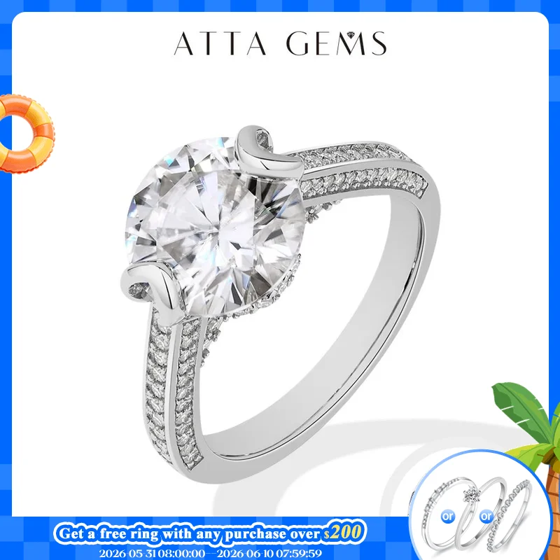 ATTAGEMS Half Eternity Moissanite Ring 10.0mm 4ct DVVS1 925 Sterling Silver 18k Gold Plated For Women Wedding Engagement Jewelry
ATTAGEMS Half Eternity Moissanite Ring 10.0mm 4ct DVVS1 925 Sterling Silver 18k Gold Plated For Women Wedding Engagement Jewelry