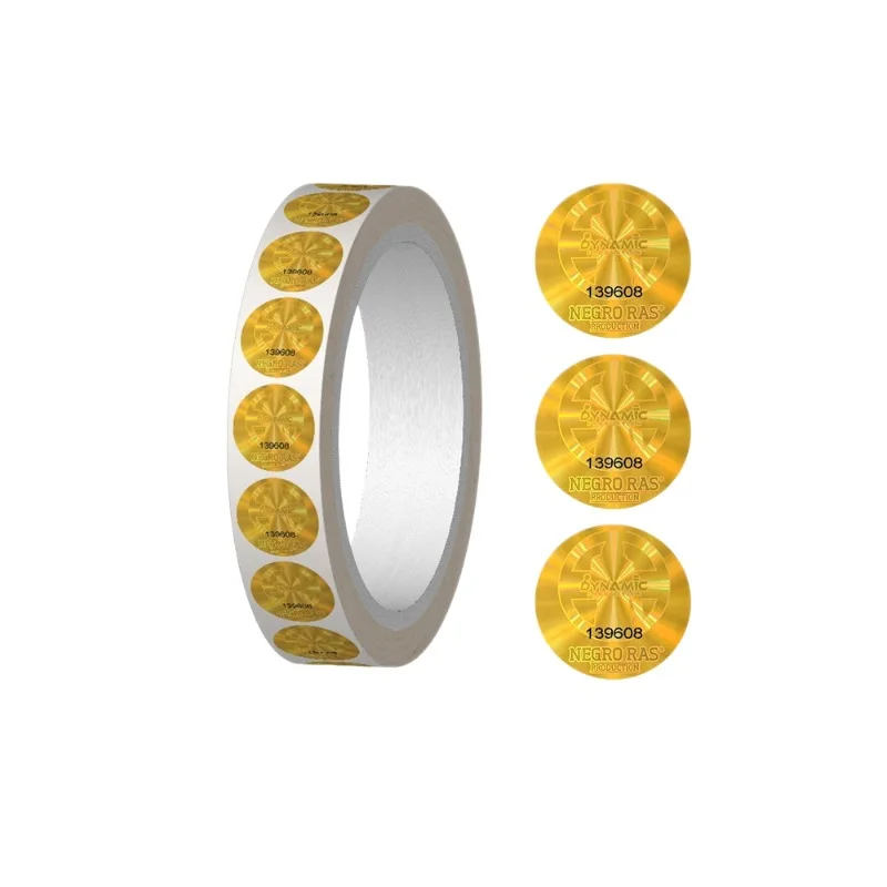 Customized Gold Holographic Anti-counterfeit Stickers with Personalized Logo Color Refective Round Cirlce Self Seal Labels
Customized Gold Holographic Anti-counterfeit Stickers with Personalized Logo Color Refective Round Cirlce Self Seal Labels