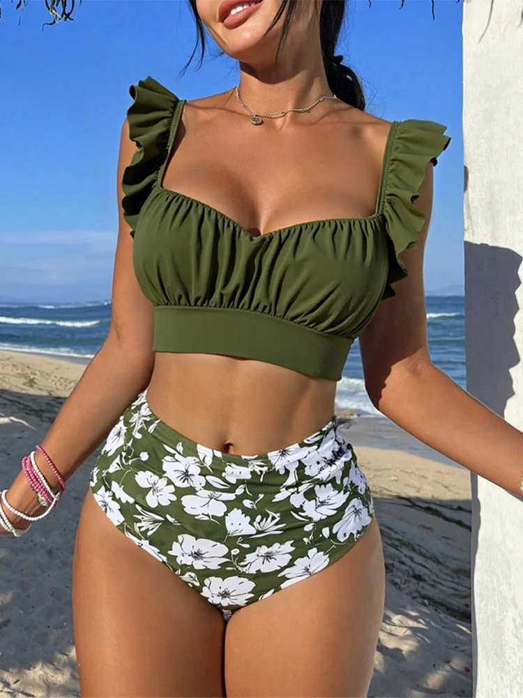 AOTVOTEE Sexy Print Pleated Ruffles Bikinis 2 Piece Set Women Split Swimsuit Beach Bikinis 2025 New Summer Swimwear Bikinis Set
AOTVOTEE Sexy Print Pleated Ruffles Bikinis 2 Piece Set Women Split Swimsuit Beach Bikinis 2025 New Summer Swimwear Bikinis Set