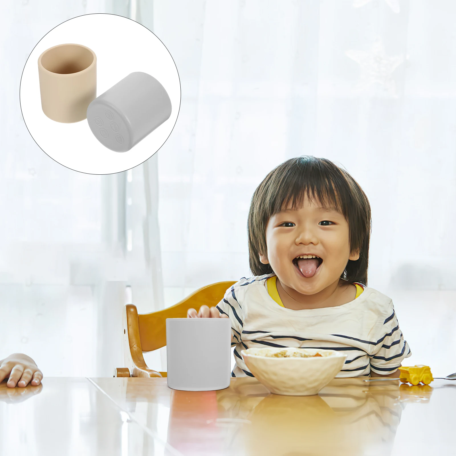 2pcs Drinking Silicone Toddler Water Cups Leak Proof Kids Trainer Safe Training Cups For Toddlers Gray Beige Infant Feeding
2pcs Drinking Silicone Toddler Water Cups Leak Proof Kids Trainer Safe Training Cups For Toddlers Gray Beige Infant Feeding
