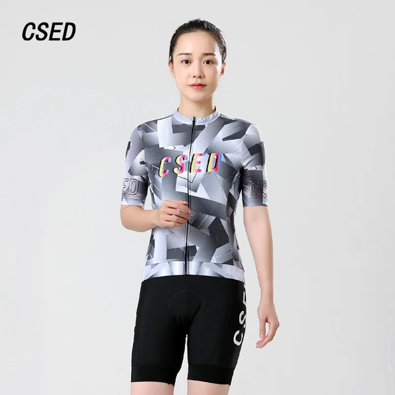 CSED Cycling Jersey Spring Summer Autumn Bicycle Riding Clothes Women's Short Sleeved Soft Top Shirts Bike Clothing Full Zipper
CSED Cycling Jersey Spring Summer Autumn Bicycle Riding Clothes Women's Short Sleeved Soft Top Shirts Bike Clothing Full Zipper