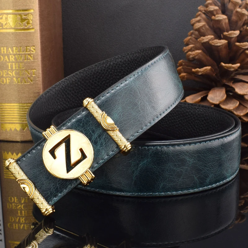Luxury men designer fashion Z belt high quality genuine leather waistband classic Green Straps gentleman casual cowhide belt
Luxury men designer fashion Z belt high quality genuine leather waistband classic Green Straps gentleman casual cowhide belt