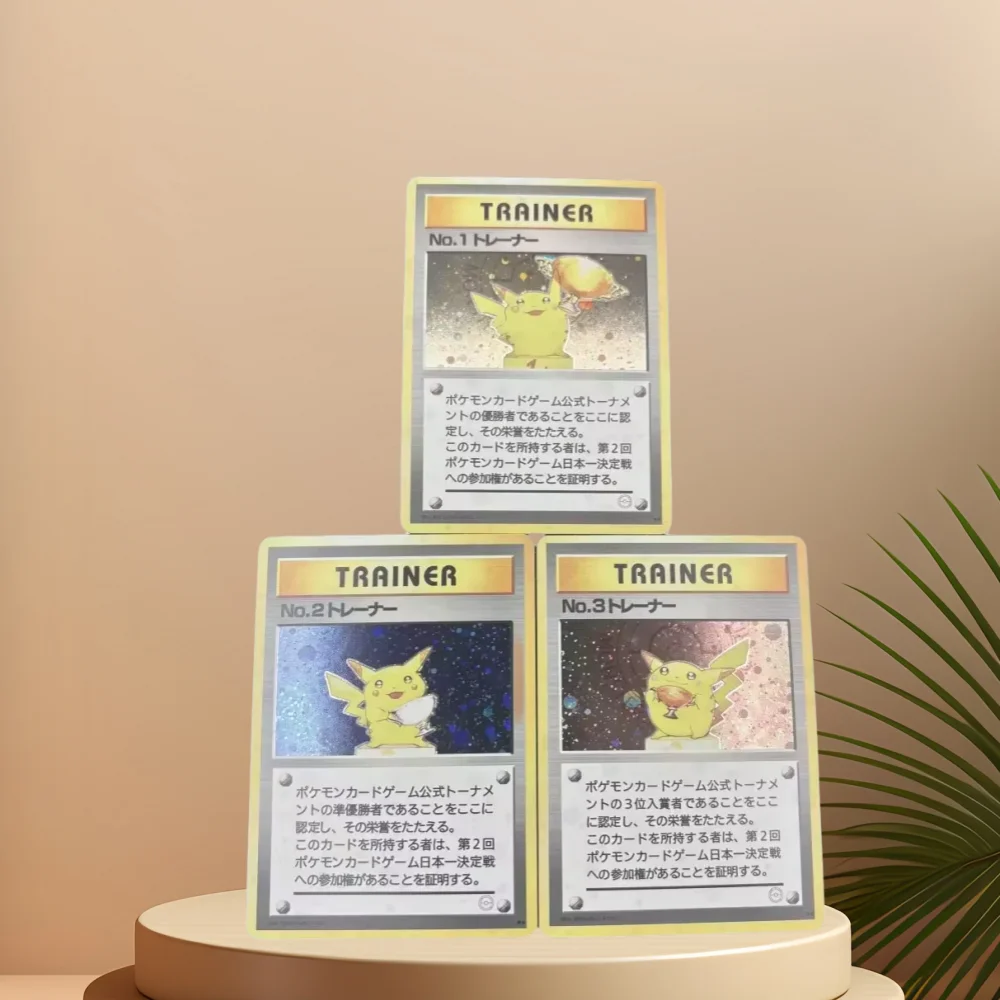 DIY PTCG Collection Cards 1998-1999 TROPHY PIKACHU Self Made Single Card Classic Game Anime Cards Gift Toy
DIY PTCG Collection Cards 1998-1999 TROPHY PIKACHU Self Made Single Card Classic Game Anime Cards Gift Toy