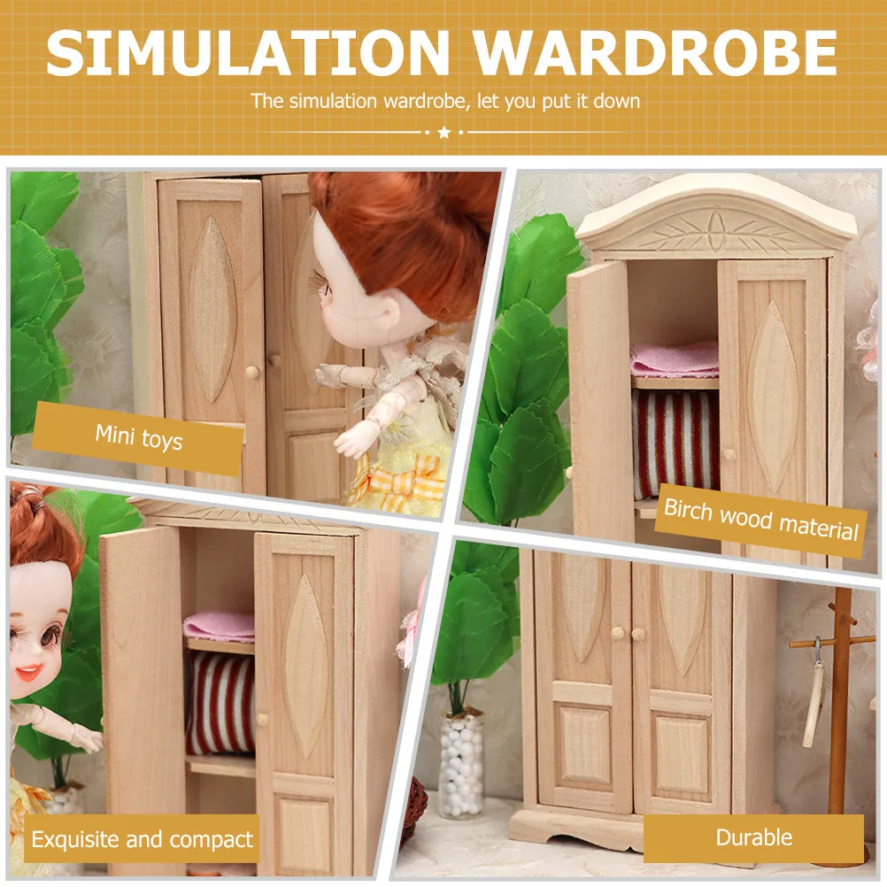 Vintage Carved Miniature Wood Wardrobe Ornament Closet Decoration Kids Room DIY Micro Landscape Gift Miniature Closet
Vintage Carved Miniature Wood Wardrobe Ornament Closet Decoration Kids Room DIY Micro Landscape Gift Miniature Closet