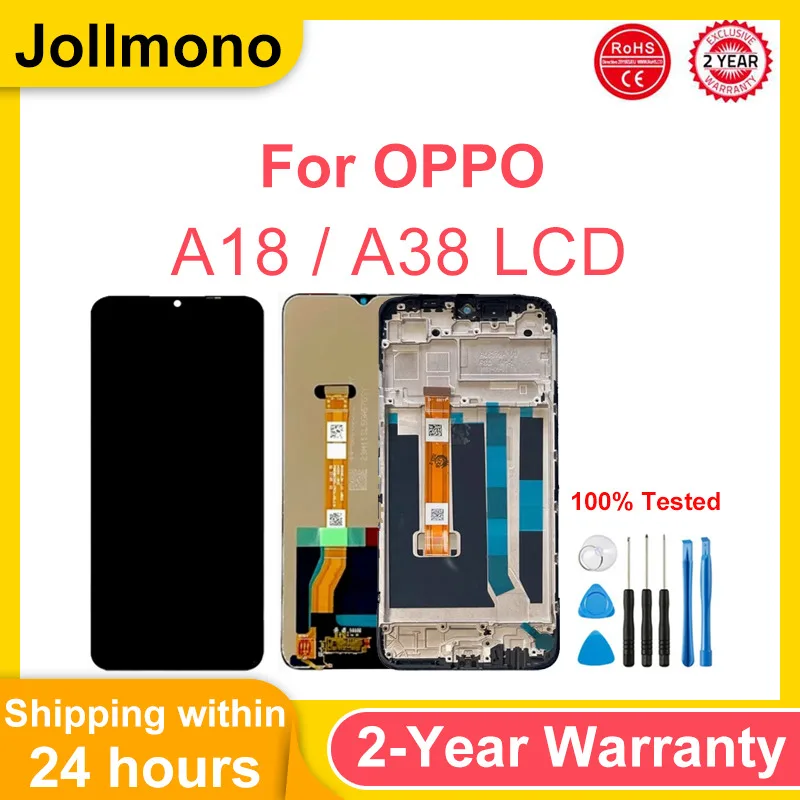 6.56" Original LCD For OPPO A18 LCD CPH2591 Display Touch Screen For OPPO A38 CPH2579 LCD Replacement 100% Tested
6.56" Original LCD For OPPO A18 LCD CPH2591 Display Touch Screen For OPPO A38 CPH2579 LCD Replacement 100% Tested