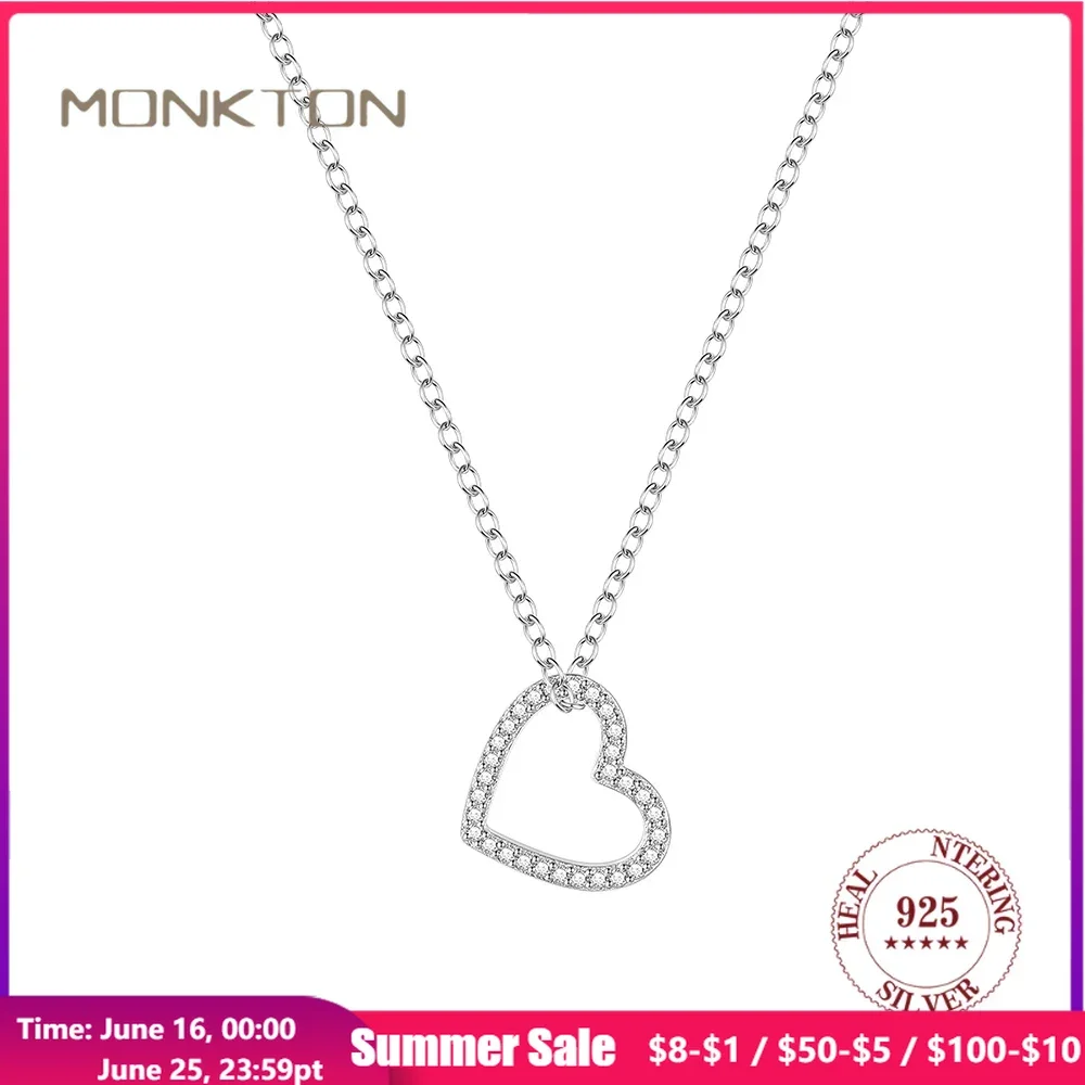 Monkton Authentic 925 Sterling Silver Love Shape Chain Necklace for Women Heart Pendant Anniversary Valentine's Day Gifts
Monkton Authentic 925 Sterling Silver Love Shape Chain Necklace for Women Heart Pendant Anniversary Valentine's Day Gifts